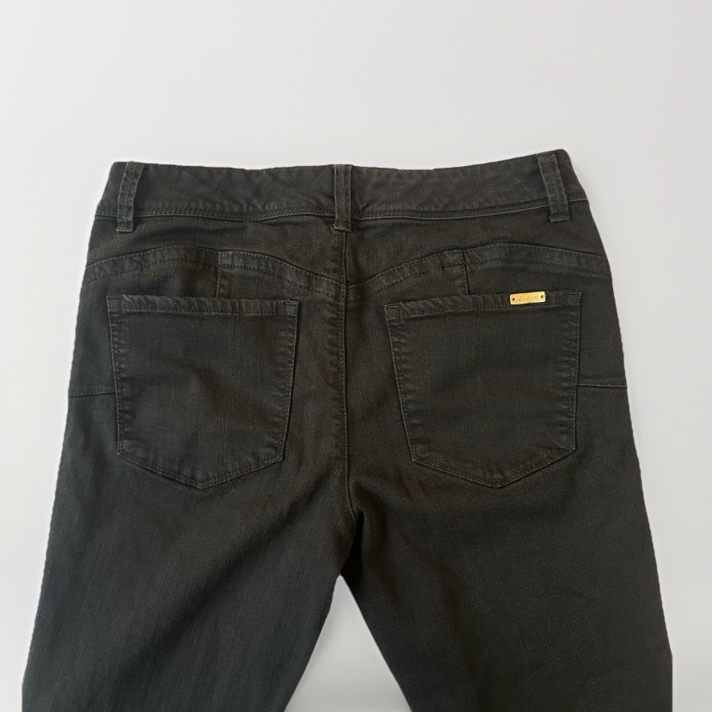 Cache Black Skinny Jeans Gold Button Classic Denim Women’s Size 6 - Picture 4 of 10